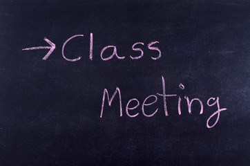 class meeting on blackboard