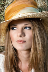 Young woman with hat