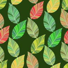 Obraz premium Seamless. The leaves and branches.