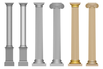 Naklejka premium Architecture : colonne de différents styles