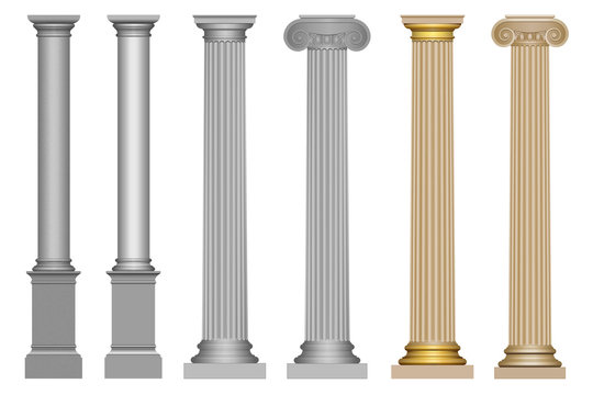 Architecture : colonne de différents styles