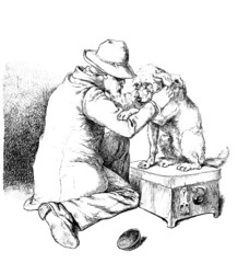 Blind Beggar & his Dog - Mendiant aveugle et son Chien