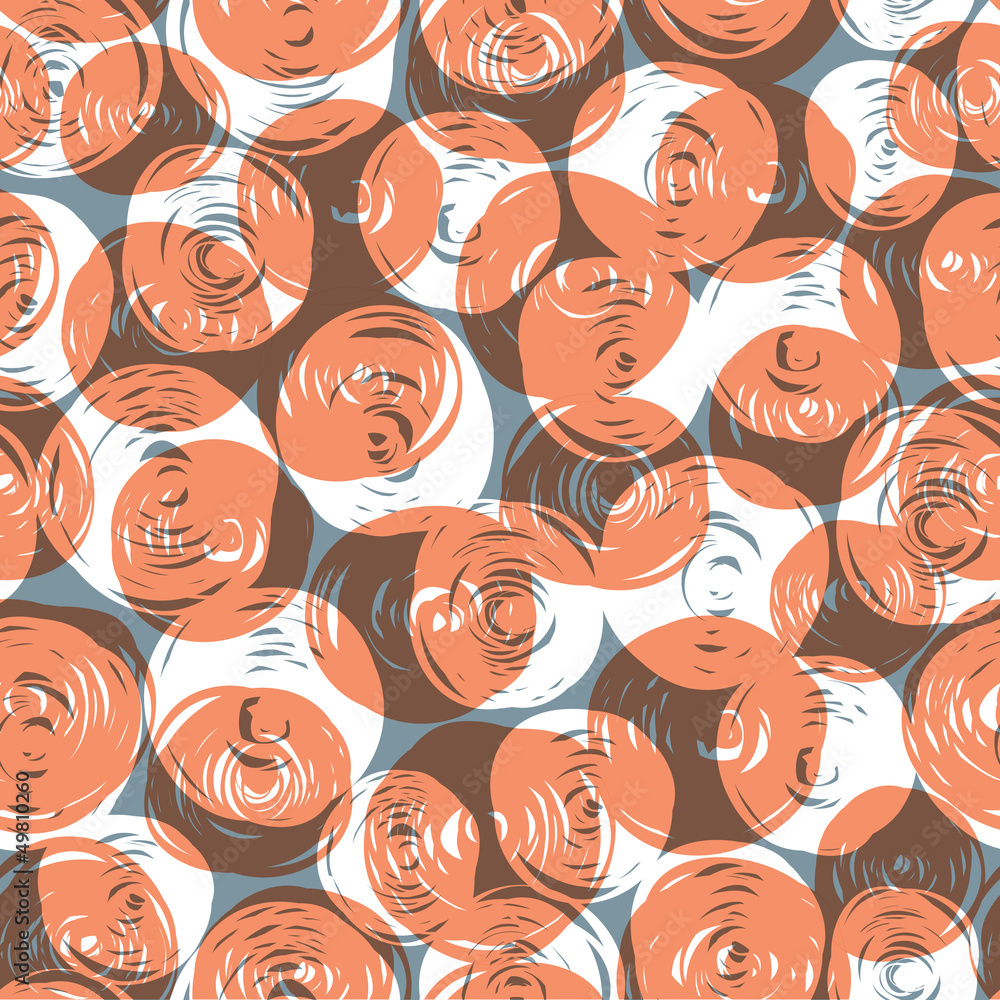 Poster abstract retro seamless pattern (balls doodles). vector, eps10