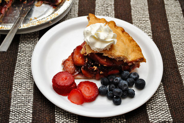 Plate of Pie with Fresh Fruit