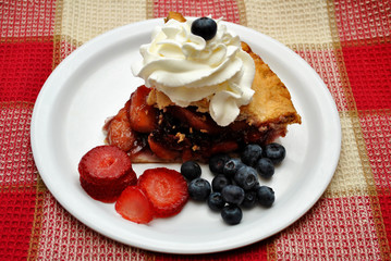 Fruit Pie with Blueberries on Top