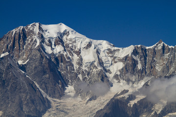ghiacciaio sul monte bianco