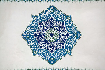 Arab mosaic in the Topkapi Sarayi Palace in Istanbul, Turkey