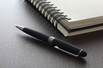 pen and notebook
