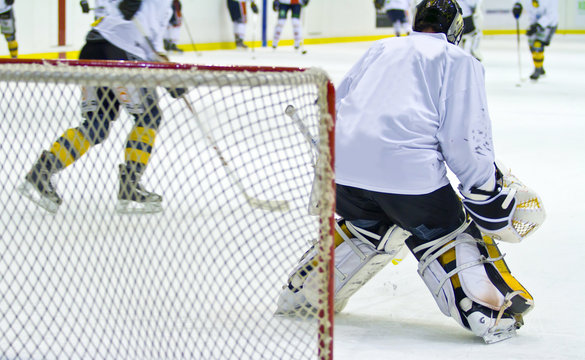 hockey player during a game