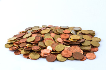 Pile of Euro coins