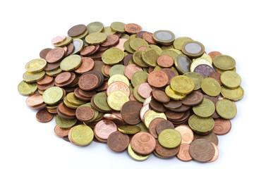 Pile of Euro coins