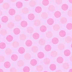 Pink Polka Dot Fabric Background