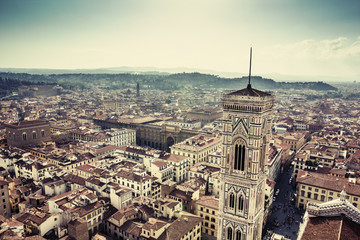 Fototapeta na wymiar Florencja z lotu ptaka