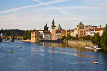 Obraz premium Prague and the Vltava