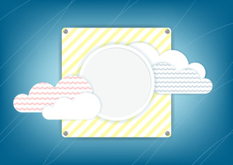 Horizontal blue  background with place for text or image.