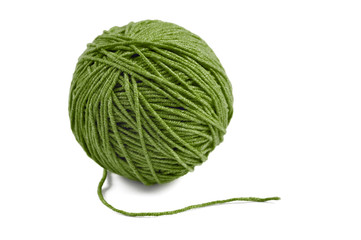 Green yarn ball