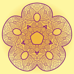 Oriental mandala motif