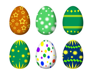 Easter eggs isolated
