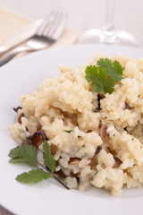mushroom risotto