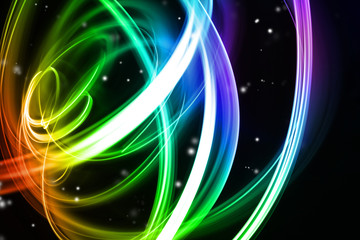 Abstract swirly colorful lines background