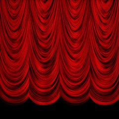 Decoretive red curtains