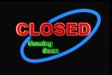 Neon Closed sign