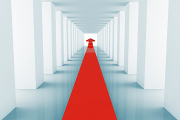 Red Arrow in corridor
