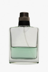 vial with perfume on white