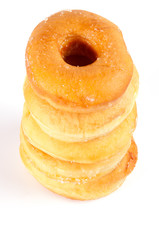 sugary donut isolated on a white background