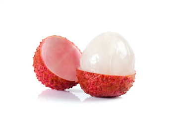 Litchi isolated on white background