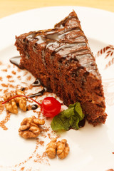 chocolate cake with cherry