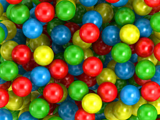 Fototapeta na wymiar Children's game colorful plastic balls