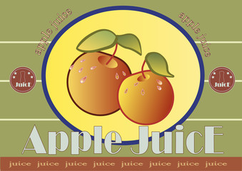 apple juice ,  label .