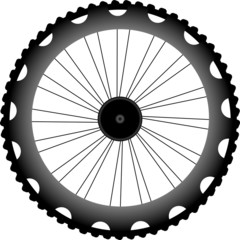 bike bicycle wheel black silhouette - obrazy, fototapety, plakaty