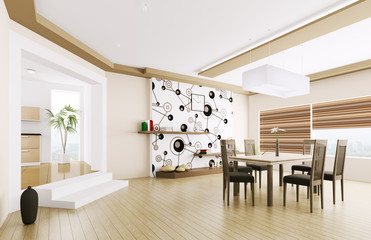 Wohnzimmer Interior 3d render