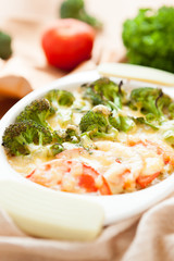 Vegetable casserole with broccoli