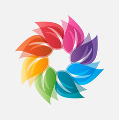 Colored leaves icon