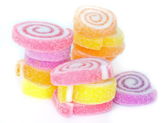 colorful  sweet fruit candy.