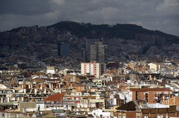 Fototapeta premium Panoramic view from Montjuic park in Barcelona
