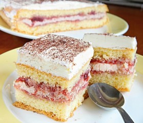 Cake on a plate