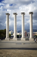Fototapeta na wymiar Katalońskie muzeum narodowe MNAC w Barcelonie