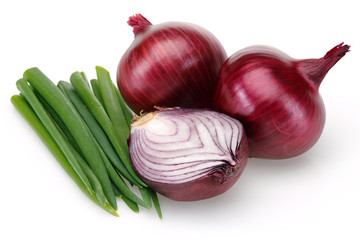 Red Onions and Fresh Scallion