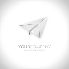 company logo with paper plane