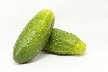 small cucumbers isolated