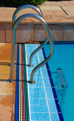 Naklejka premium Echelle de piscine