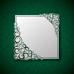 Vintage square ornament.