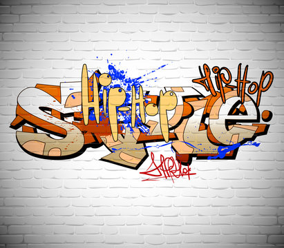 Fototapeta Graffiti wall background, urban art