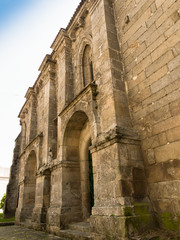 Facade of medieval Convent of Santa Clara in Pontevedra