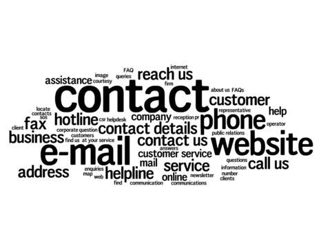 "CONTACT" Tag Cloud (call us details hotline customer service)