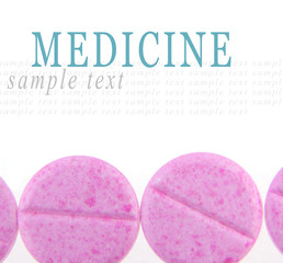 Pink pills background